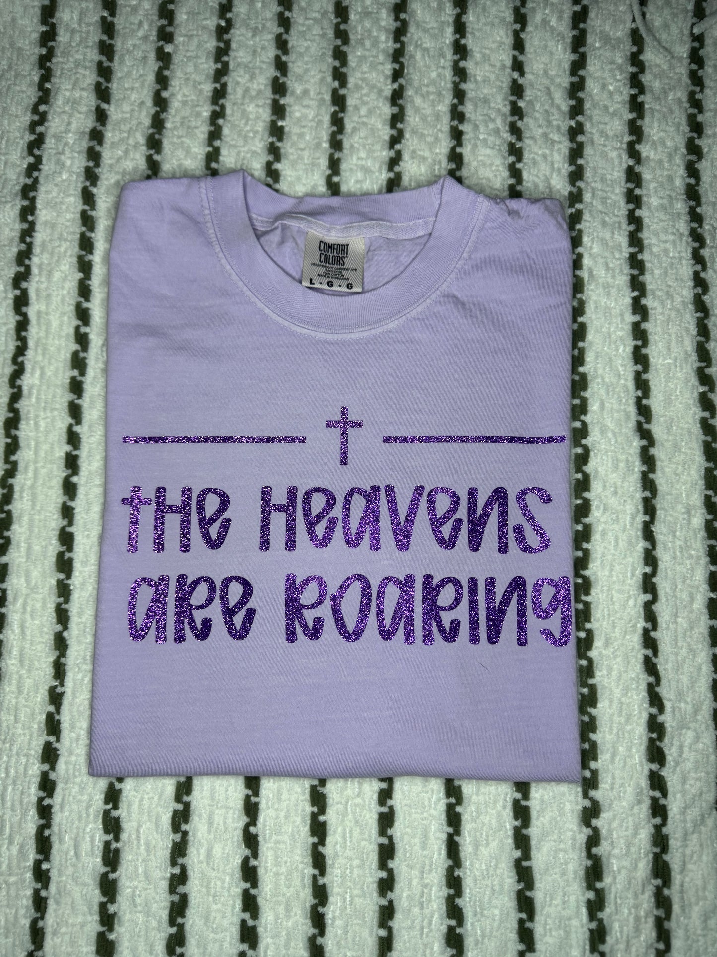 The Heavens Are Roaring Comfort Colors® Glitter Graphic Tee