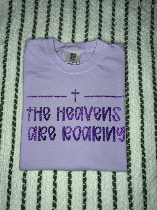 The Heavens Are Roaring Comfort Colors® Glitter Graphic Tee