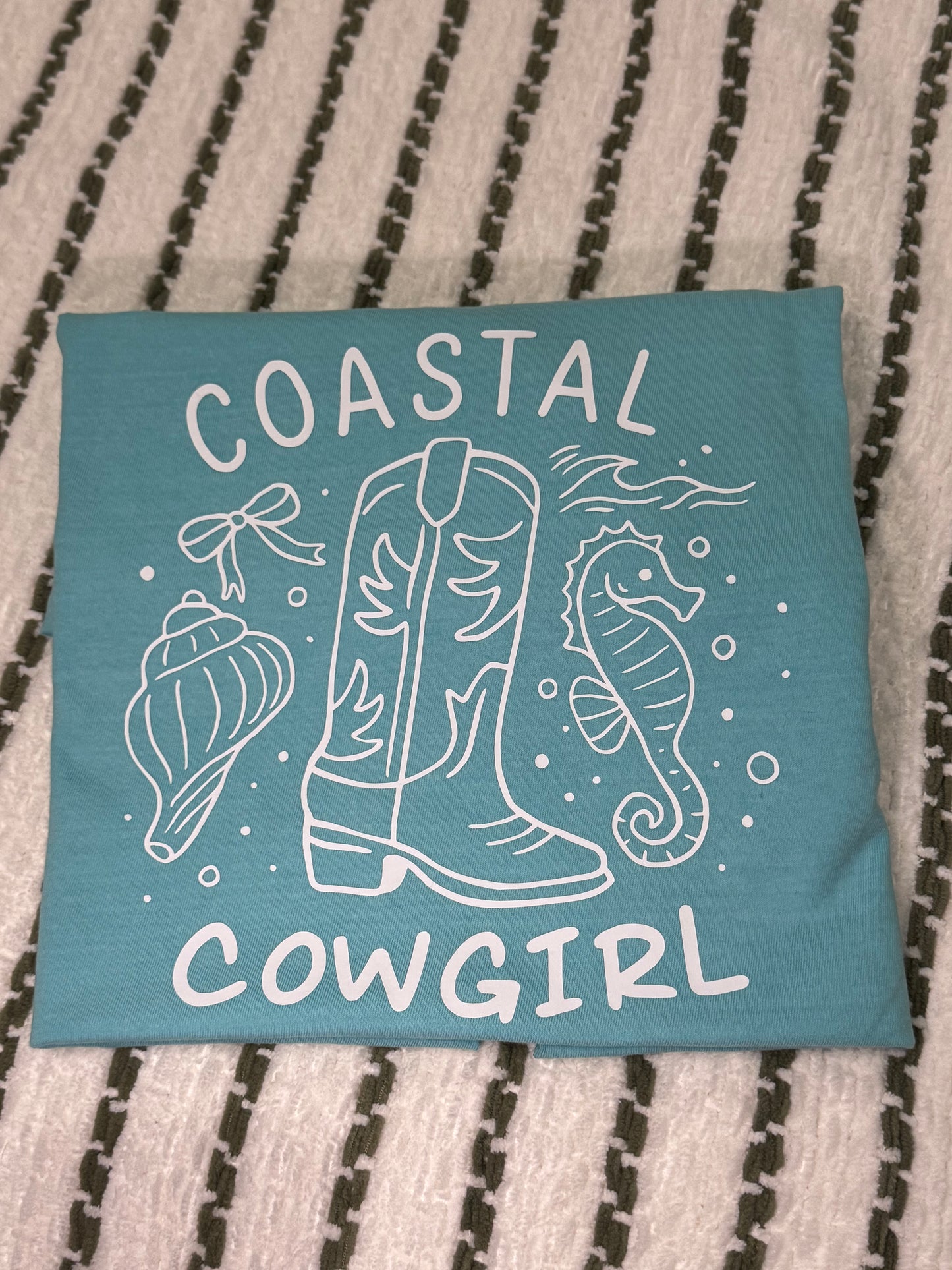 Coastal Cowgirl Tee (Turquoise)