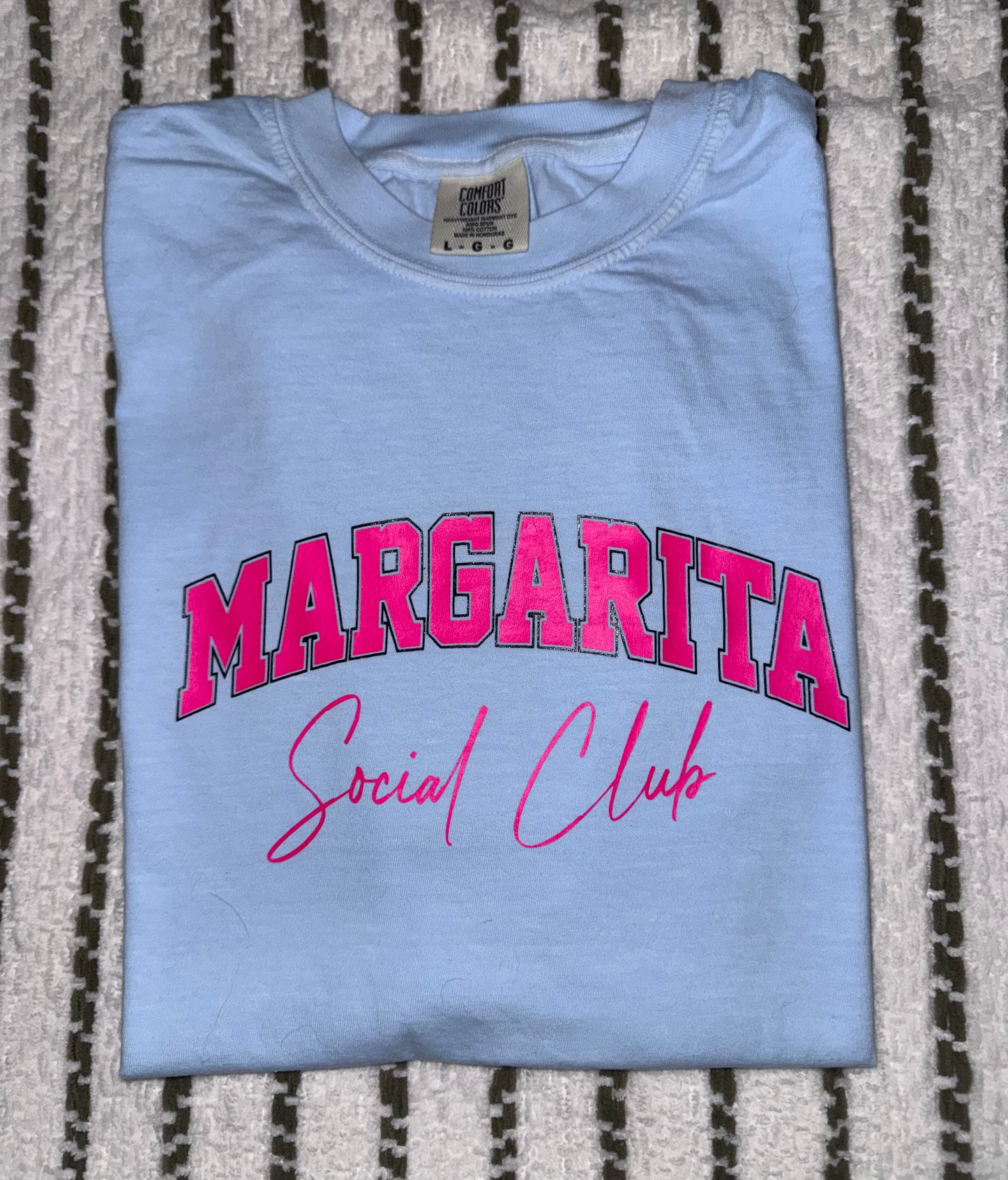 Margarita Social Club Graphic Tee – Light Blue